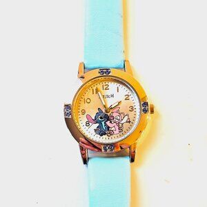 Stitch and Angel Watches Diamond Quartz, Women, Girls, Stitch Cartoon